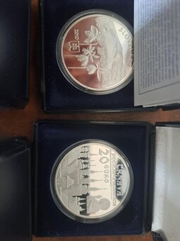 Predám 20 eurové strieborné proof mince - 2