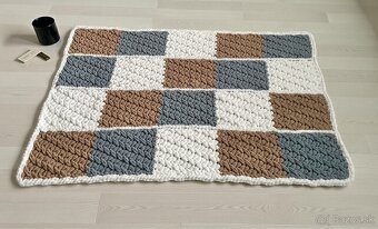 Patchwork deka z Alize Puffy 170x115cm bielo-šedo-hnedá - 2