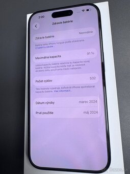 Predám IPhone 15 Pro/ 128gb Blue Titan - 2