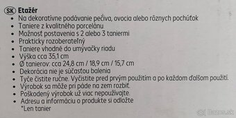 Etažér 3-poschodový porcelánový - 2