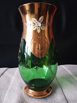 Vaza Novoborske sklo zelena - 2