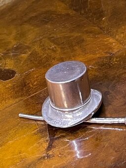 Stare dekoračné striebro -cilinder a špacirka - 2