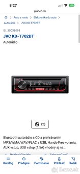 Bluetooth autorádio JVC– ZÁRUKA ešte 2 roky - 2