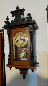Predám funkčné starožitné Hodiny BADISCHE Uhrenfabrik 1890 p - 2
