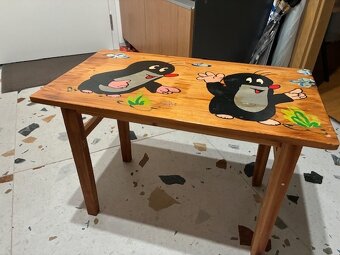 detsky stolik + stolicka motiv krtko - 2