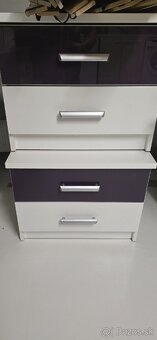 Predám komodu, 2x nočný stolík, posteľ + rošty - 2