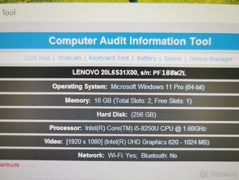 Lenovo ThinkPad T480 i5-8Gen/16GB/256SSD Win 11 PRO - 2