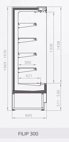 Predám rôzne chladiace vitríny Pastorkalt Filip 300 - 2