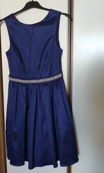 krátke modré spoločenské šaty - 2