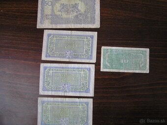 ČESKOSLOVENSKÉ BANKOVKY: LONDÝNSKÁ EMISIA- 1945 - 2