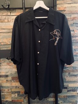 Čierna damska oversized košeľa veľkosť M - 2
