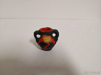 Keramická váza z lávového kameňa 70 roky Etna diz - 2