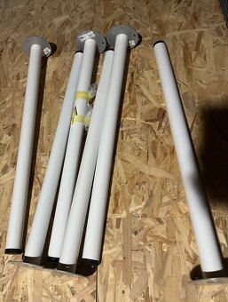 Stolova noha biela 6x + stolova doska v tvare L - 2