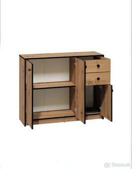 KOMODA dub artisan/čierna - 2