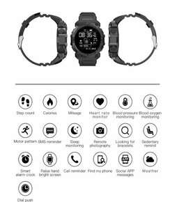 Nové smart hodinky v čiernej farbe - 2