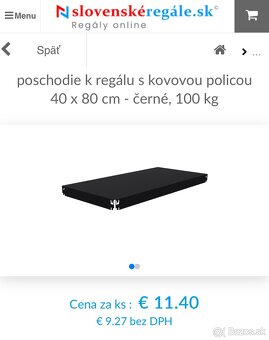 Dva vysoké kovové regály - NOVÉ - 2