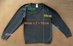 Antracitový (Čierny) sveter 11-12 rokov - 2