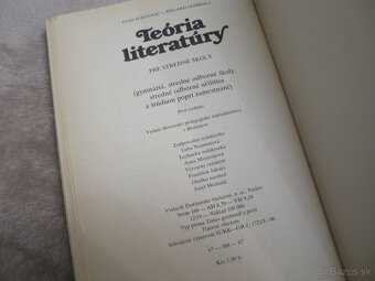 Teória literatúry pre stredné školy (1987) - 2