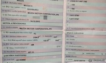 Mazda 6 2.2 D 2010 Predám PREVODOVKA, PIATE DVERE, ZADNÉ SVE - 2