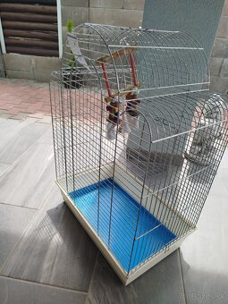 Klietka pre drobné vtactvo modro biela - 2