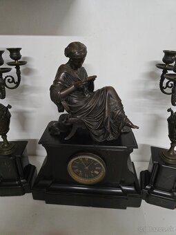 Krbove hodiny a svietniky bronz - 2