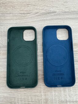 iPhone 15 originálny silikónový kryt- modrý a zelený - 2