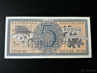 ►►►5 Slovenskych korun 1945 HANICKA◄◄◄ - 2