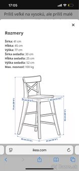 Detská jedalenska stolička ikea ingolf - 2