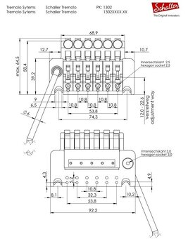 Predam novy floyd rose Schaller v čiernej farbe.Kompletne ba - 2