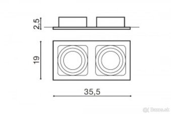 Bodové svietidlo zápustné AZzardo Sisto 2 White - 2
