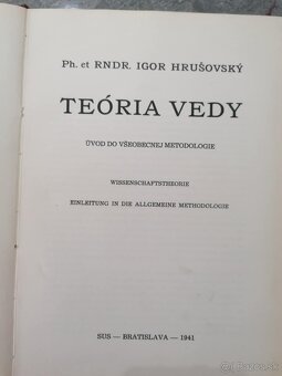 Teória vedy .a chémia nalezovy stav kus 10€ - 2