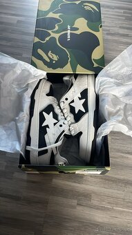 A Bathing Ape Sk8 Sta Ostrich Pack White BlacK - 2