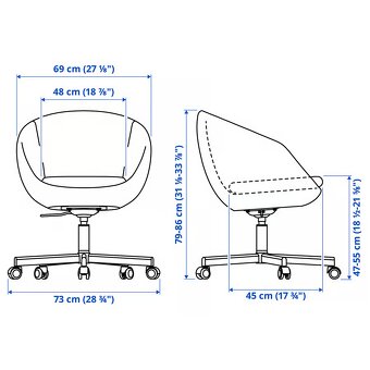 SKRUVSTA Otočná stolička, Vissle sivá-IKEA - 2