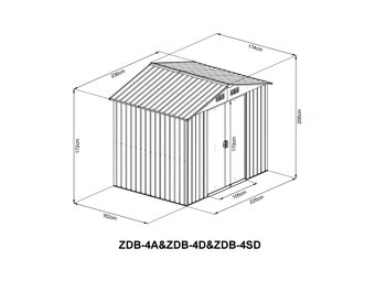 Nový plechový záhradný domček/ kôlňa - 2