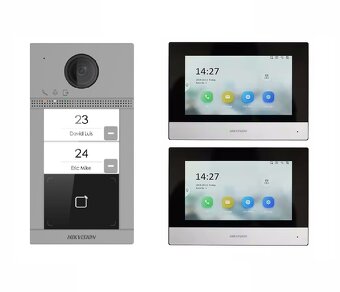 2-tlačidlový videovrátnik Hikvision s dvomi monitormi - 2
