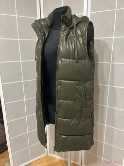 Damska dlha koženková vesta - 2