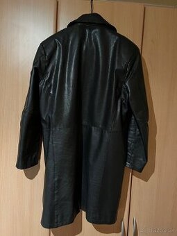 Pánsky čierny kožený kabát - 2
