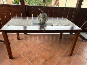 Záhradný drevený stôl - 2