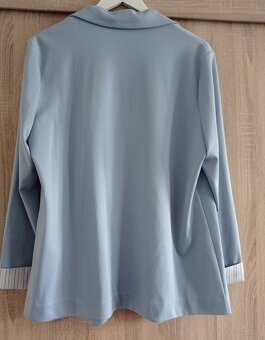 bledomodré dámske sako veľkosť XL - 2