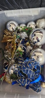 Vianocne ozdoby - bielo modra kombinacia - 2