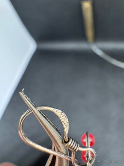 Starožitné strieborné retro náušnice - 2