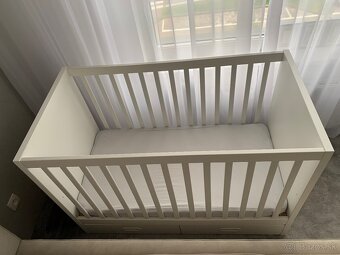 Predám detskú postieľku Ikea stuva s matracom, rozmer 60x120 - 2