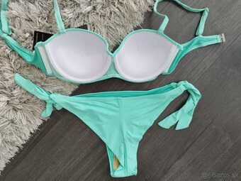 Push up plavky brazílky. S/36,L/40. mätové - 2