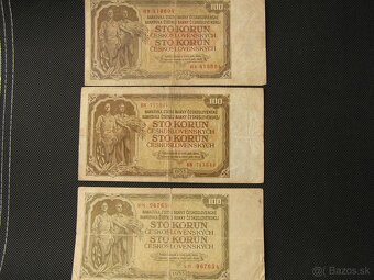 ČESKOSLOVENSKÉ BANKOVKY: r.1953 neperforované - 2