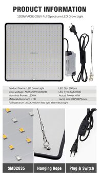 LED Grow Lampa 40W - 2