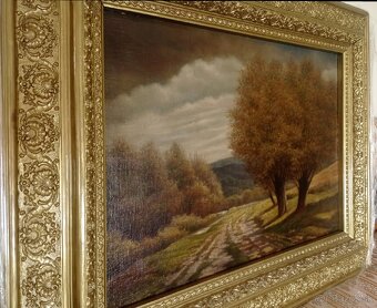 Wilhelm Otto - obrovský obraz v zlatom ráme 100x80 cm - 2