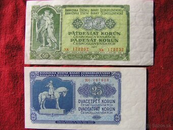 ČESKOSLOVENSKÉ BANKOVKY: 1953 top stav - 2
