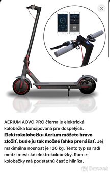 Elektricka kolobezka Aerium AOVO PRO - 2