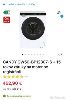 Úzká práčka CANDY CW50-BP12307-S - 2