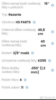 predam nove listy na motorovú pilu - 2